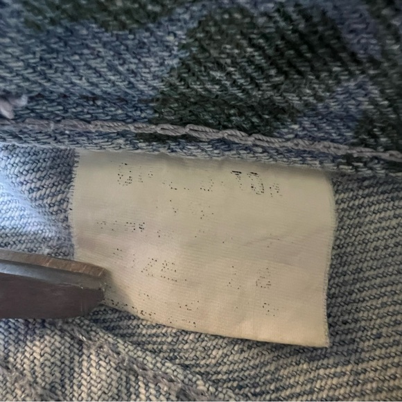 VINTAGE JeanJer 1980s Denim Floral High Mid Rise Tapered Leg Vtg 80s Jeans - Picture 8 of 9